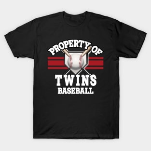 Proud Name Twins Graphic Property Vintage Baseball T-Shirt